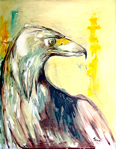Águila fondo amarillo